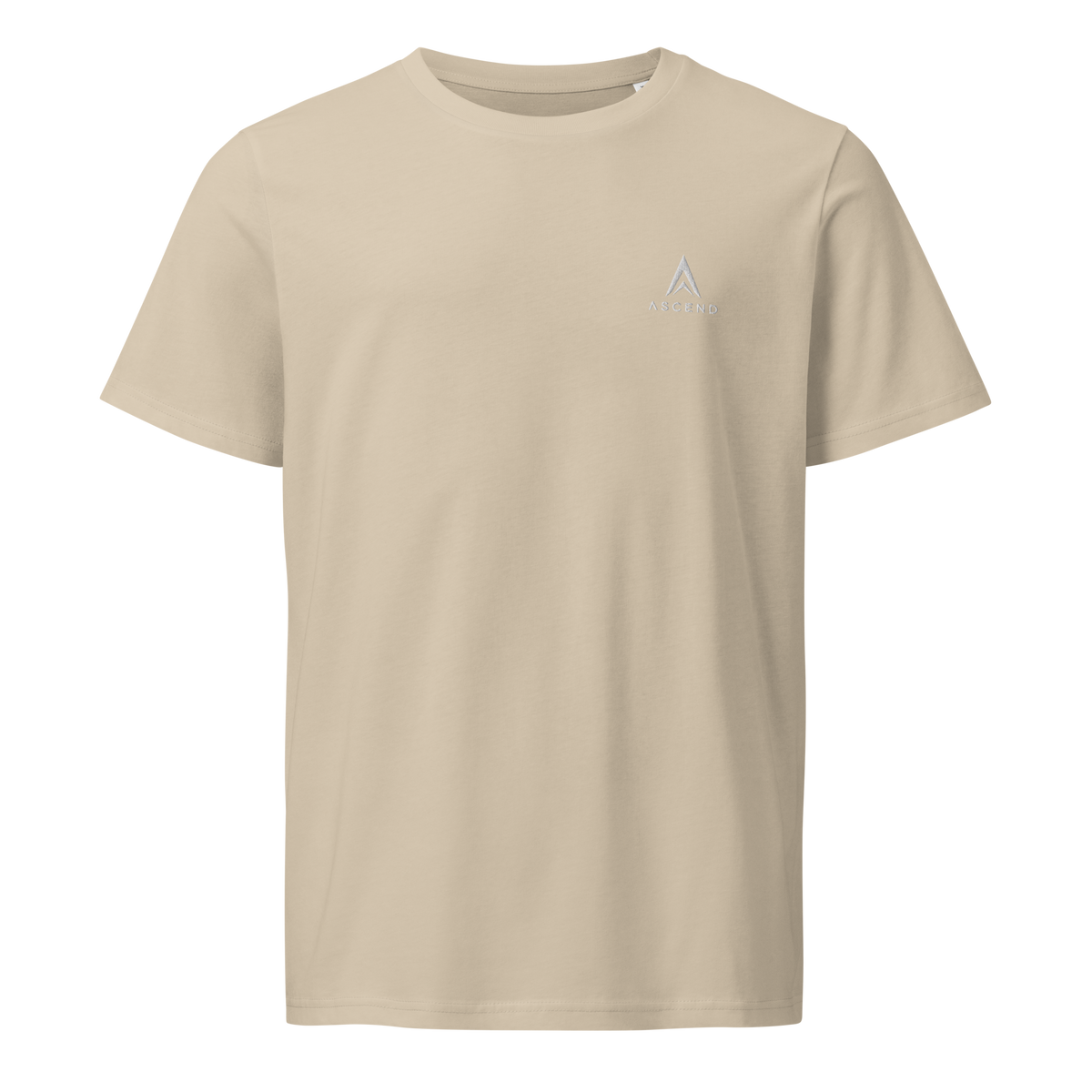 Camiseta basica ascend legacy color beige.