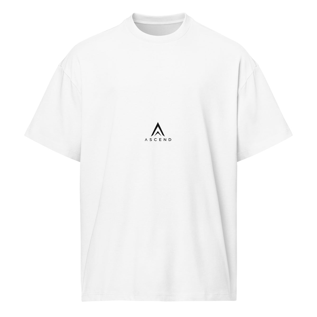 Camiseta boxy Ascend Legacy MANIFESTO 002 EVOLVE para hombre, vista delantera.