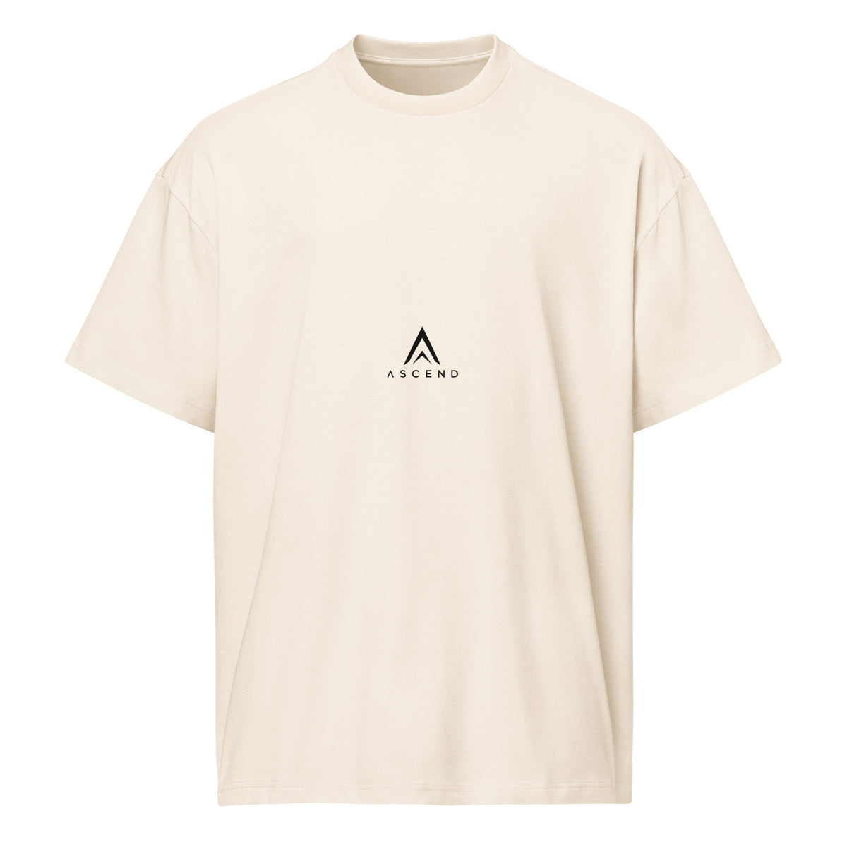 Camiseta boxy Ascend Legacy MANIFESTO para hombre vintage white, vista frontal.