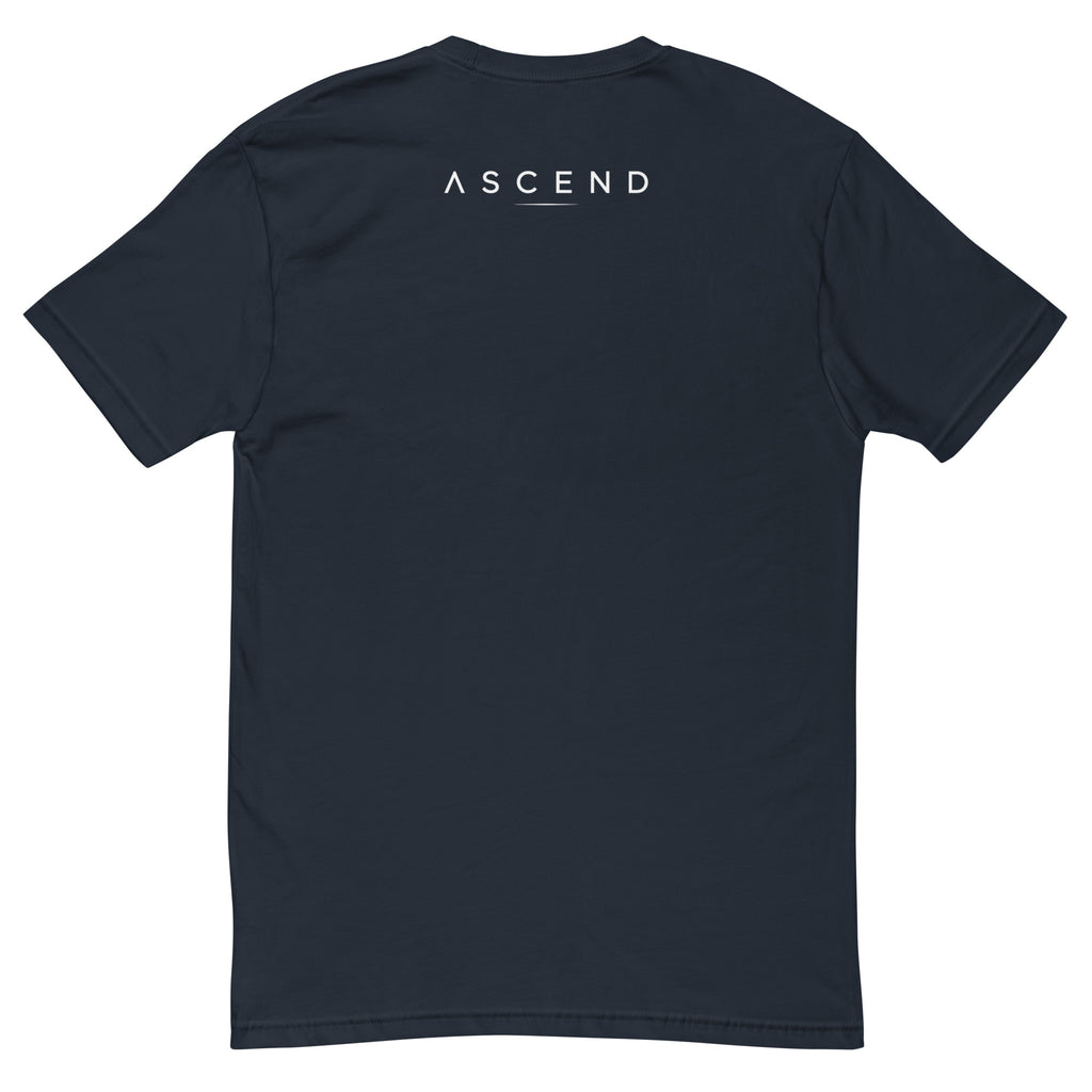 Camiseta ascend legacy short sleeve ajustada hombre, color azul.