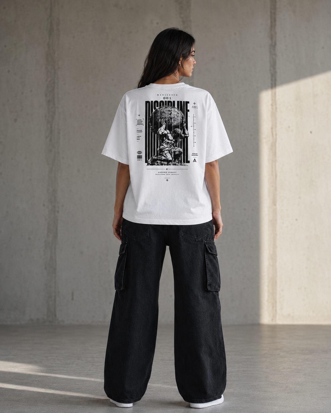 Camiseta boxy para mujer ascend legacy manifesto 001.