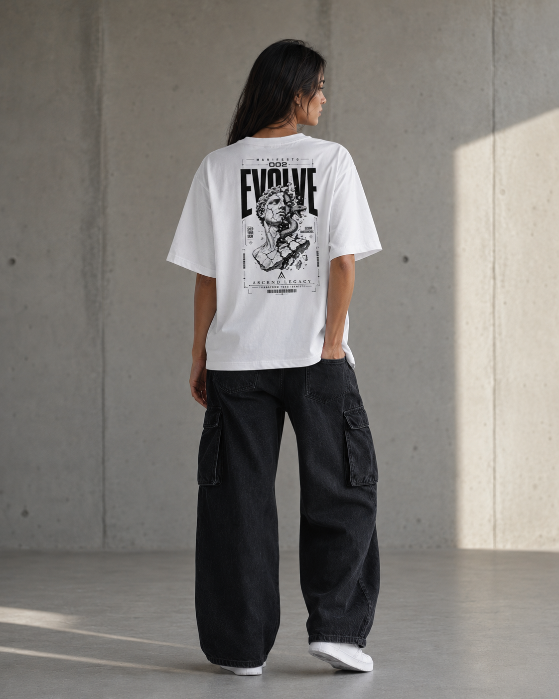 Camiseta boxy para mujer ascend legacy manifesto 002.