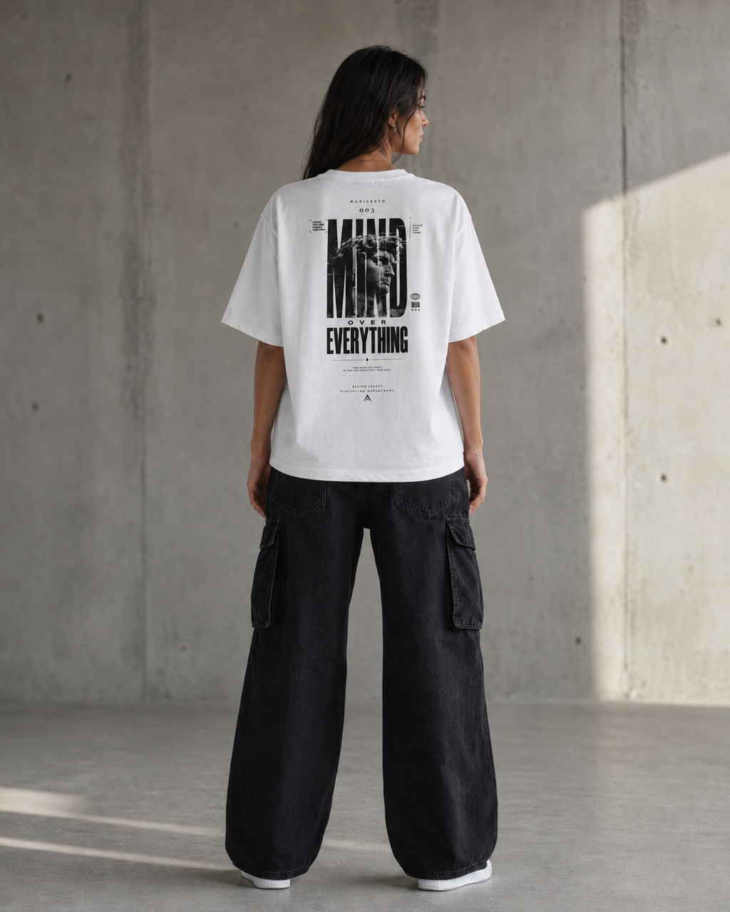 Camiseta boxy para mujer ascend legacy manifesto 003.