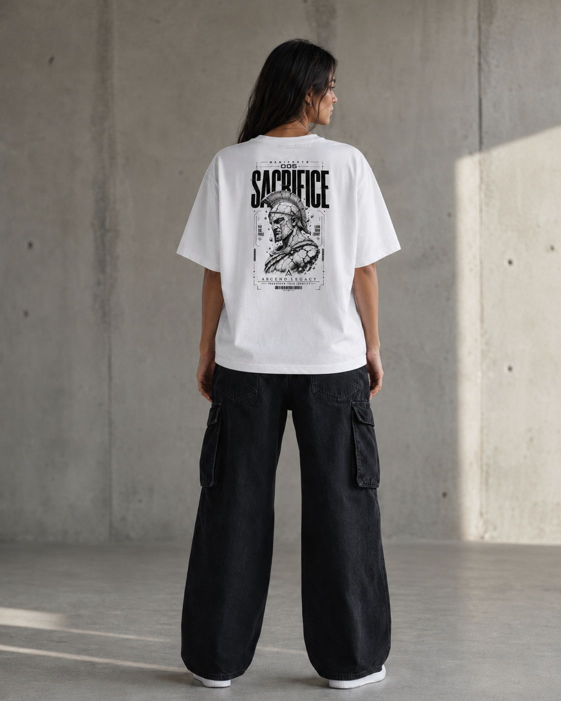 Camiseta boxy para mujer ascend legacy manifesto 005.
