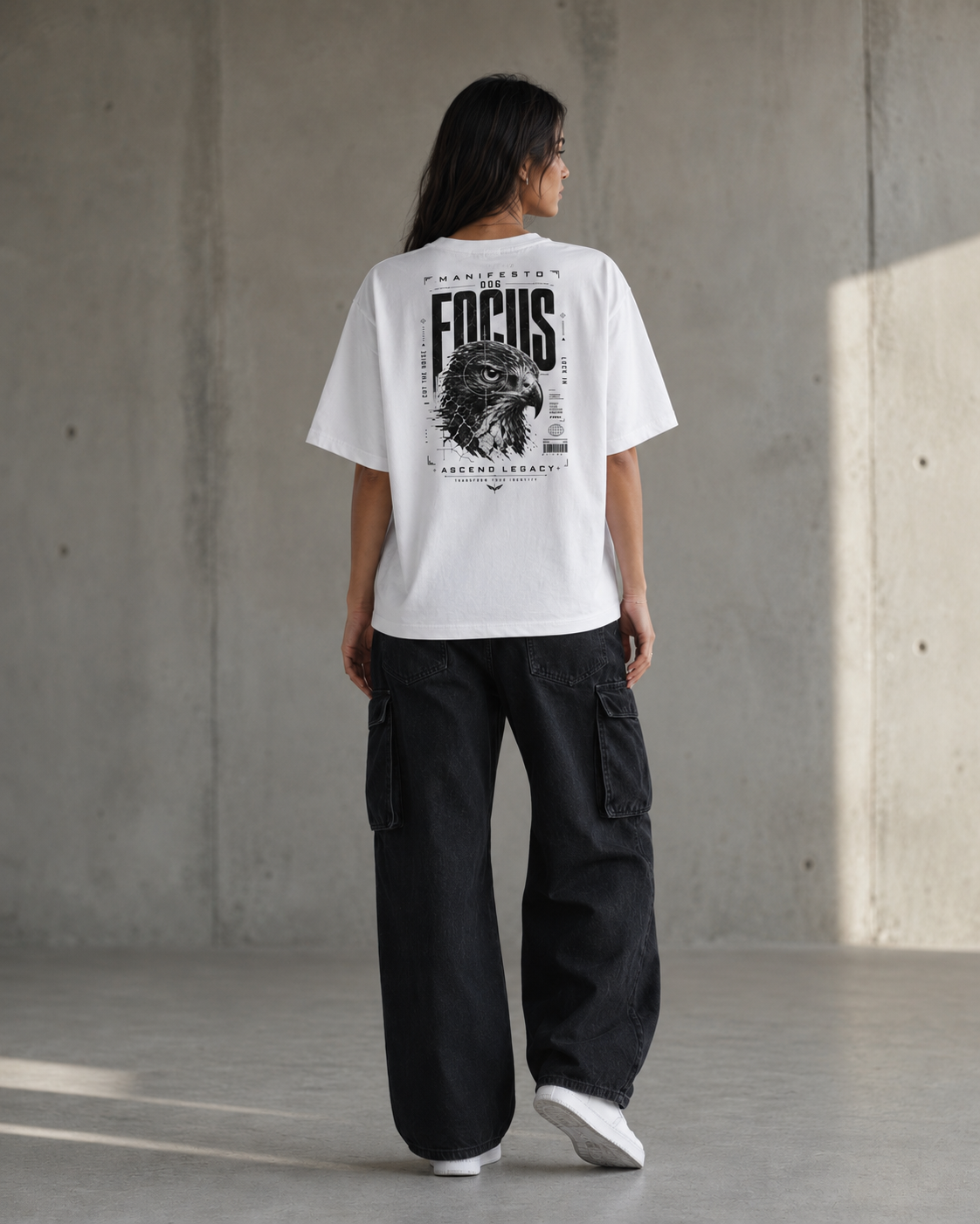Camiseta boxy para mujer ascend legacy manifesto 006.