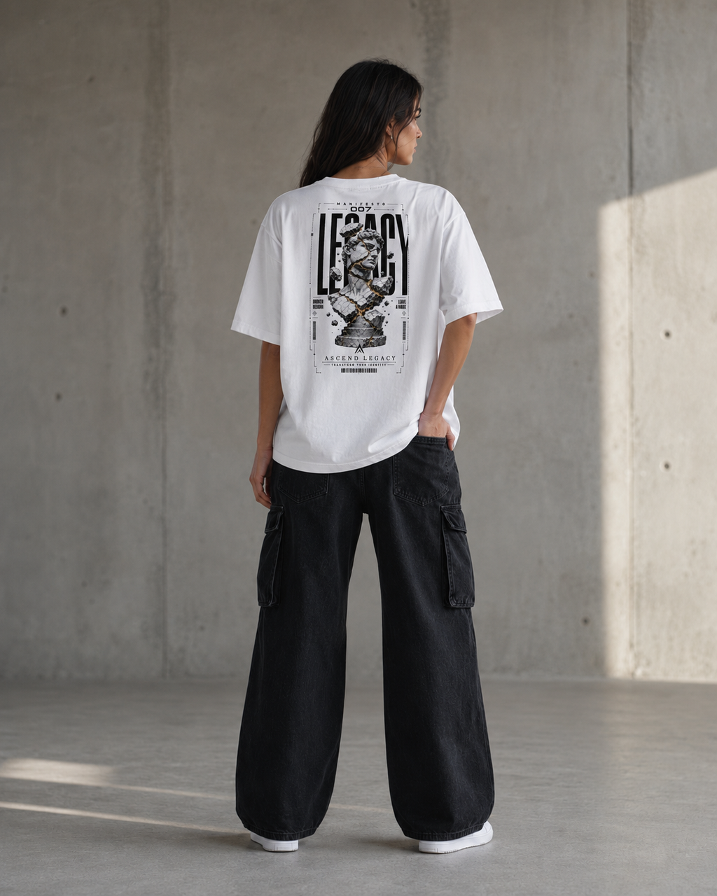 Camiseta boxy para mujer ascend legacy manifesto 007.