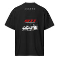 Camiseta 911 ascend legacy, diseño trasero en negro.