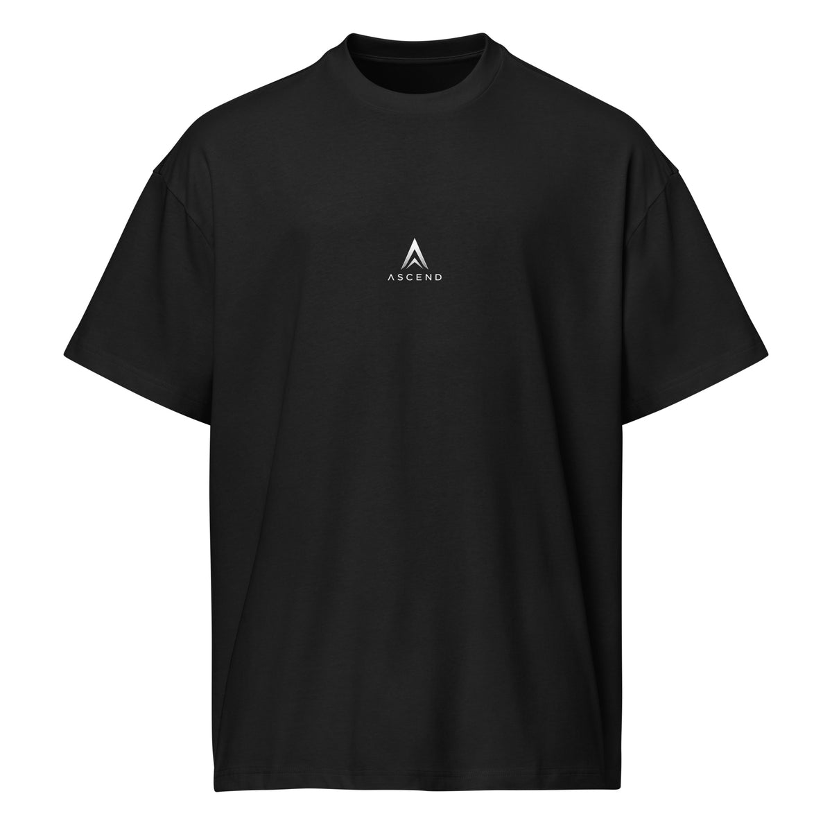 Camiseta ascend legacy diseño frontal en negro.